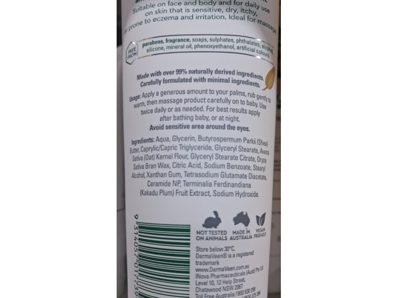 DermaVeen Baby Calmexa Moisturizing Lotion, 250 mL