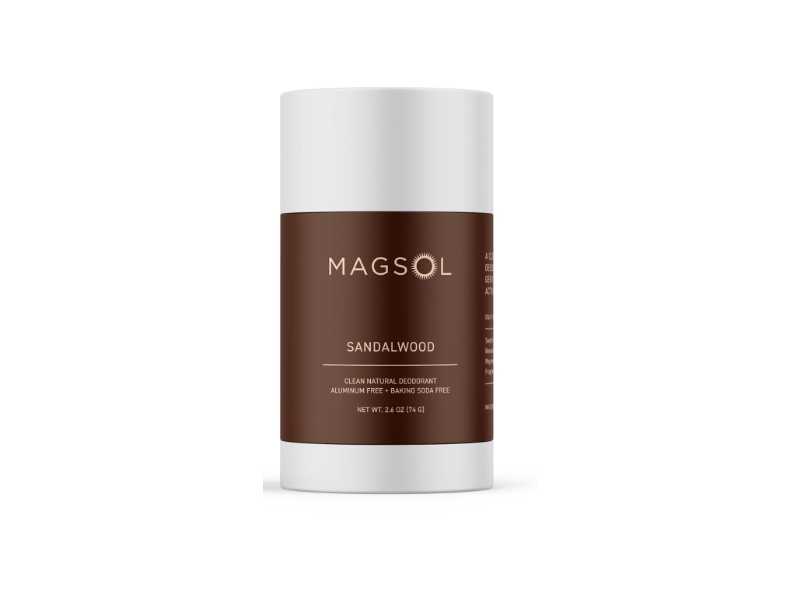 Magsol Clean Natural Deodorant, Sandalwood, 2.6 oz/74 g, Pack Of 2