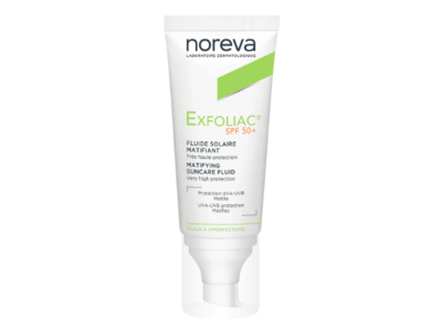 Noreva Exfoliac Mattifying Sun Fluid, SPF 50+, 40 mL