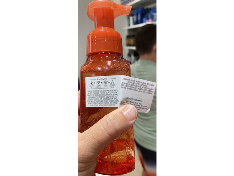 Bath & Body Works White Barn Gentle Foaming Hand Soap, Sweet Cinnamon Pumpkin, 8.75 fl oz/259 mL