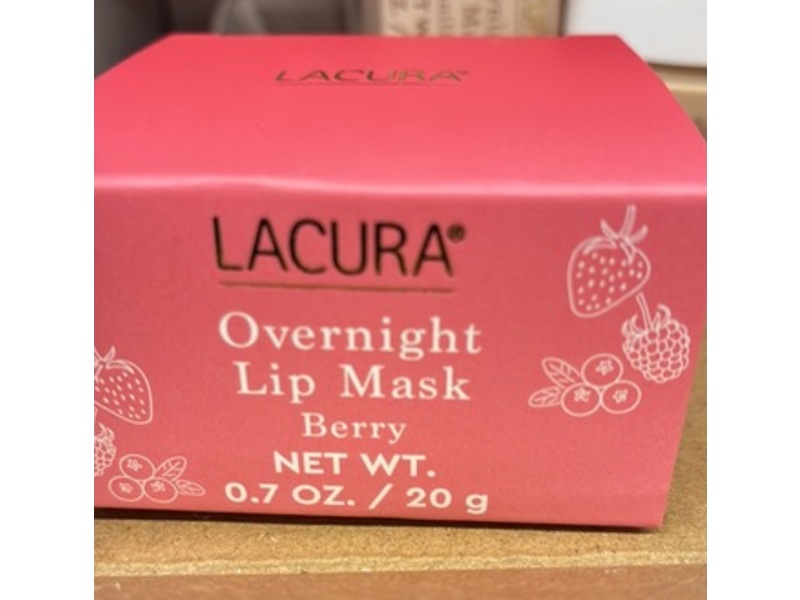 Lacura Overnight Lip Mask, Berry, 0.7 oz/20 g
