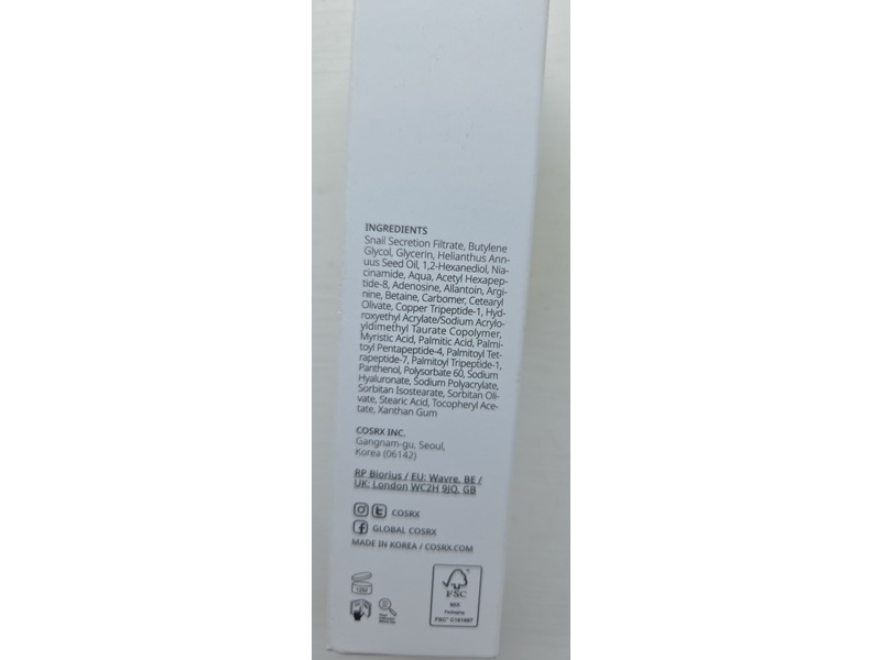 Cosrx Advanced Snail Peptide Eye cream, 0.85 oz/25 mL