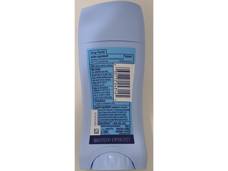 Secret Lime It Up Invisible Solid Antiperspirant Deodorant, Lime & Bergamot, 2.6 oz/73 g
