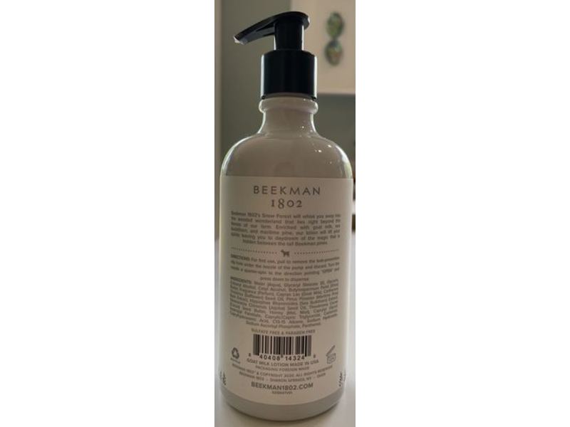 Beekman 1802 Snow Forest Goat Milk Lotion, 12.5 fl oz