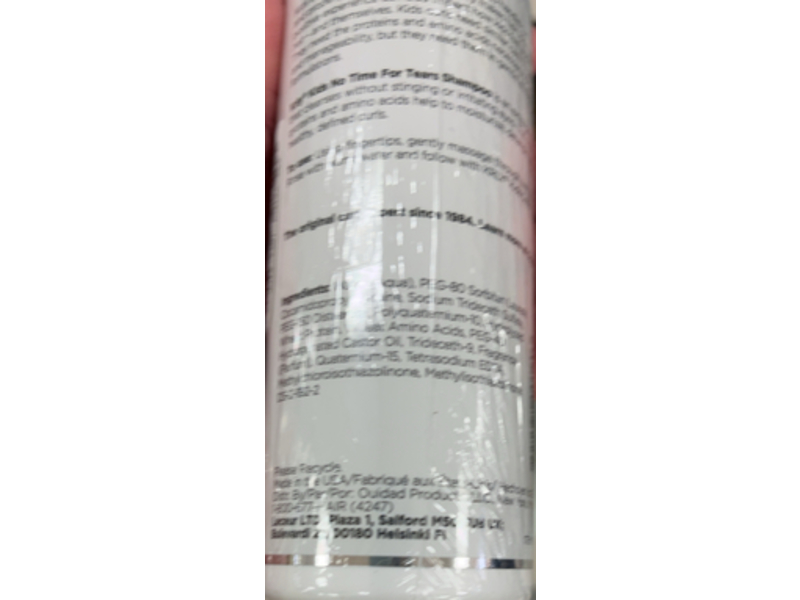 Ouidad No Time For Tears Krly Kids Shampoo, 8.5 fl oz/250 mL