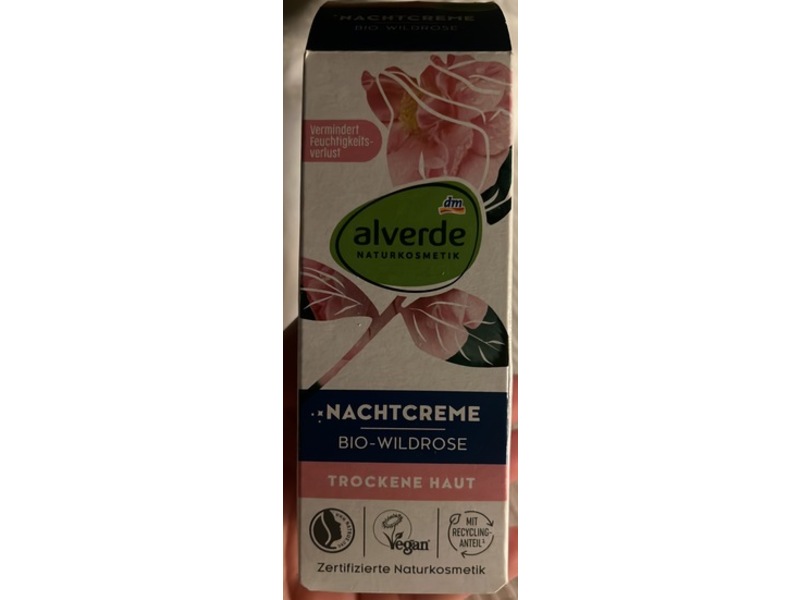 Alverde Night Cream, Bio-Wildrose, 50 mL