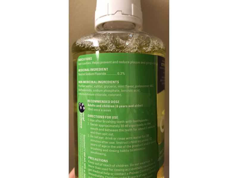 X-Pur Opti-Rinse Plus Anti-Cavities 0.2%, Mint, 500 ml