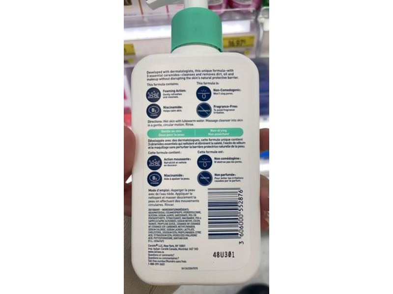 CeraVe Foaming Facial Cleanser, Normal to Oily Skin, 237 mL