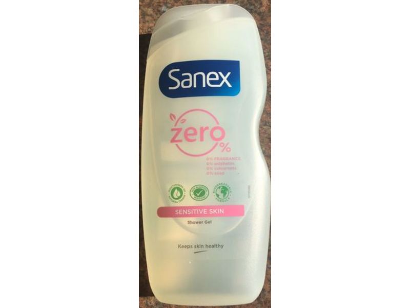 Sanex Zero% Shower Gel, Sensitive Skin, 225 ml