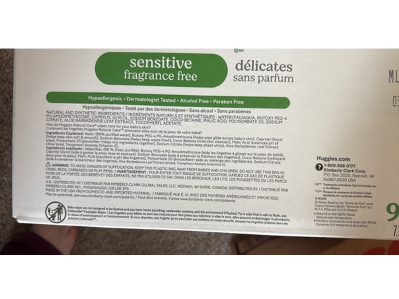 Huggies Natural Care Baby Wipes, Sensitive, 960 Count