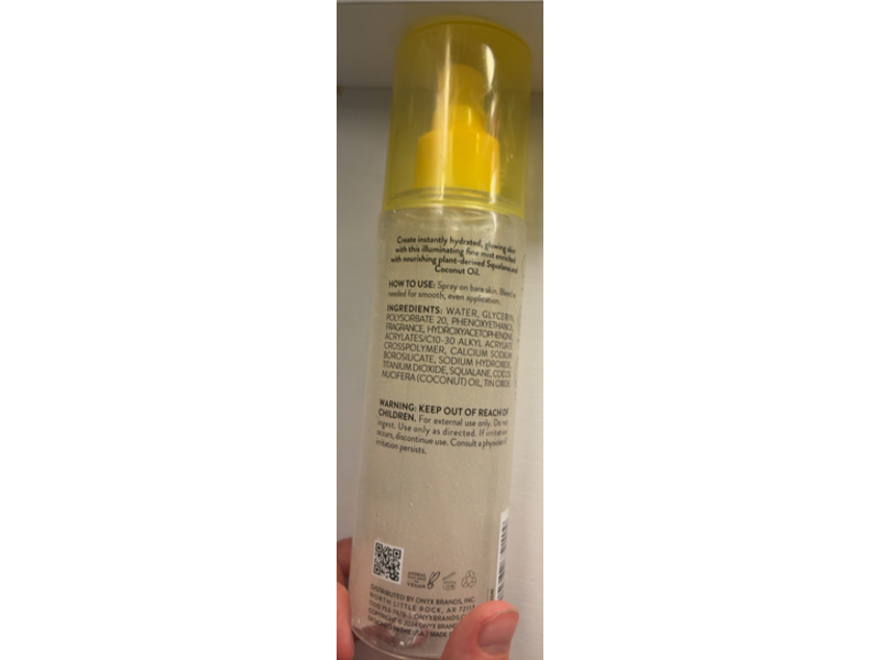 Onyx Professional Hydrating Body Shimmer Mist, Coconut Bliss,8.5 fl oz/200 mL