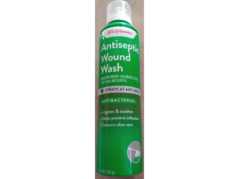 Walgreens Antiseptic Wound Wash, Antibacterial, 7.4 oz/211 g