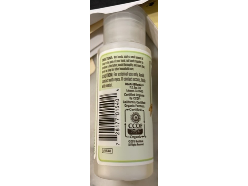 NutriBiotic Pure Coconut Oil Soap, Lavender & Mint, 2 fl oz/59 mL
