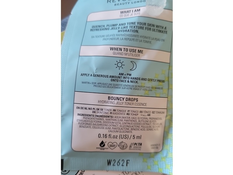 Revolution Bouncy Drops Hydrating Jelly Toner Essence, 0.16 fl oz/5 mL