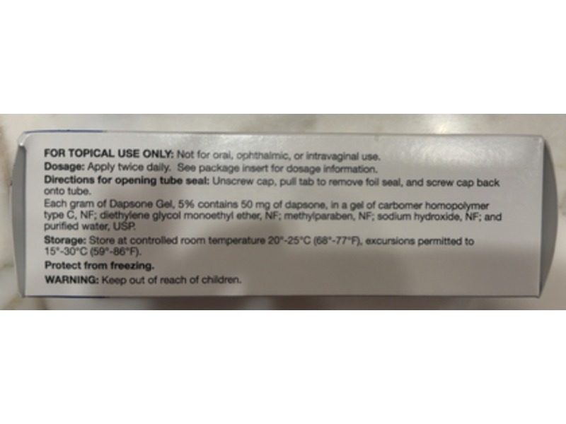 Dapsone Gel 5%, 60 g, Cosette (Rx)