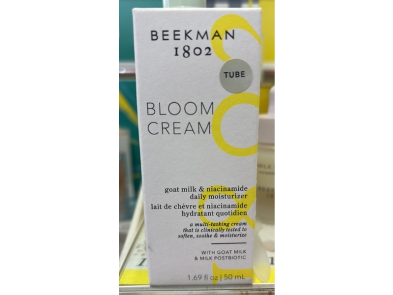 Beekman 1802 Daily Moisturizer Bloom Cream, Goat Milk + Niacinamide, Milk Postbiotic, 1.69 fl oz/50 mL