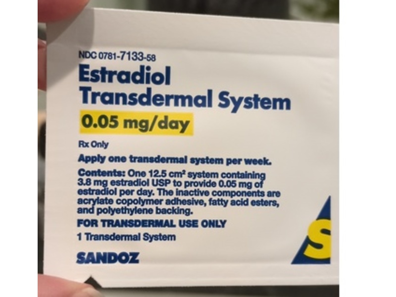 Estradiol Transdermal System 0.05 mg/day, Sandoz, (Rx)