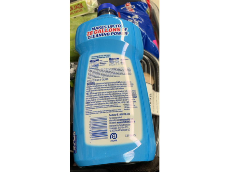 Lysol Power Clean Multi-Surface Cleaner, Cool Adirondack Air Scent, 28 fl oz/828 mL