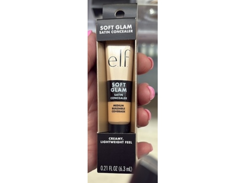 e.l.f. Soft Glam Satin Concealer, Medium Coverage 21 Light Neutral, 0.21 fl oz/6.3 mL