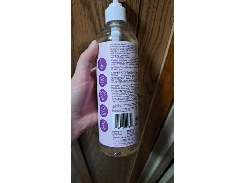Dr. Natural Multi-Purpose Castile Soap, Lavender, 16 fl oz/473 mL