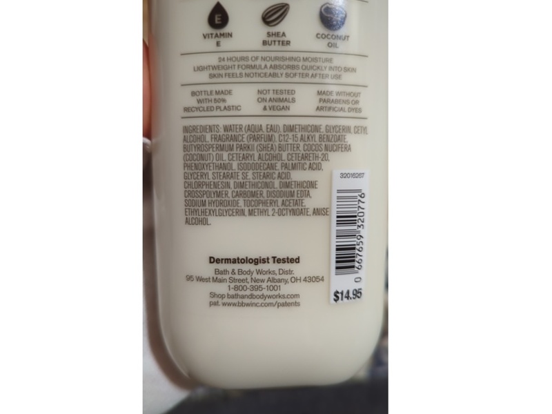 Bath & Body Works Daily Nourishing Body Lotion, Pink Watermelon Blast, Shea Butter + Coconut Oil, 8 fl oz/236 mL