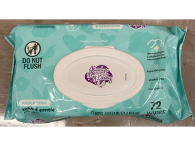 Always My Baby Thick & Gentle Baby Wipes, 72 Count