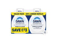 Dawn Platinum Plus Powerwash Dish Spray Refill, Light Pear, Free & Clear, 21.5 fl oz/1.27 L, Pack Of 2 - thumbnail 1