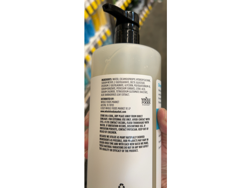 365 Whole Foods Market Shampoo, Fragrance Free, 32 fl oz/649 mL