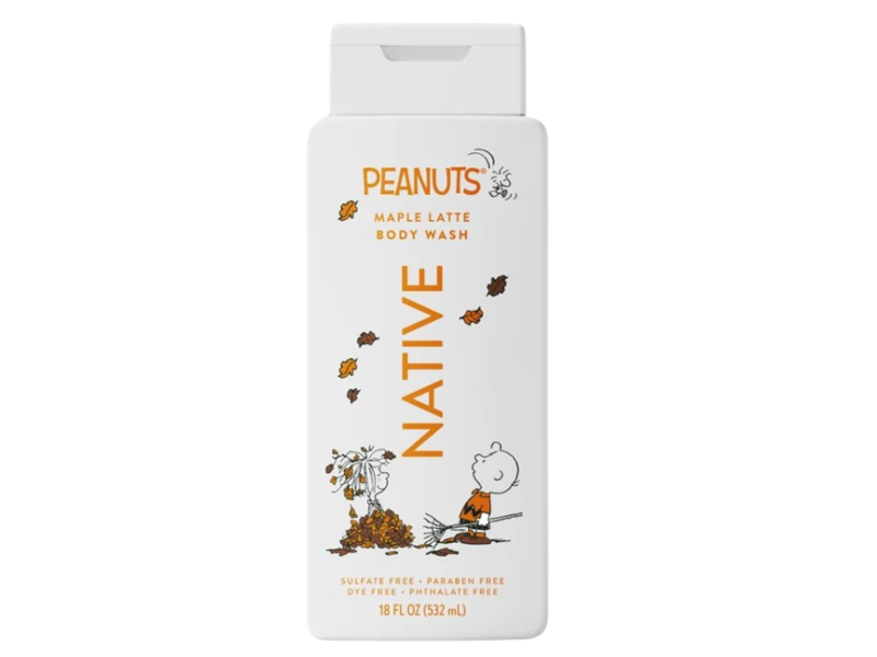 Native Peanuts Body Wash, Maple Latte, 18 fl oz/532 mL