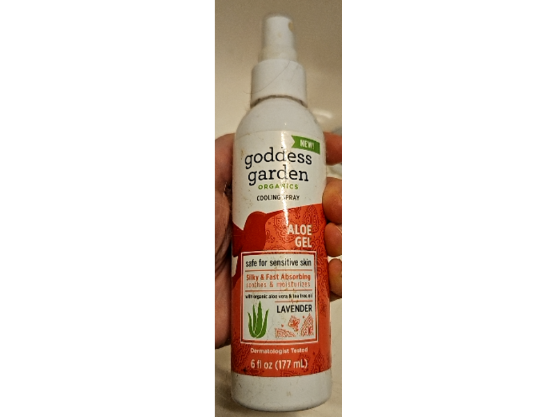 Goddess Garden Aloe Gel Cooling Spray, Lavender, 6 fl oz/177 mL
