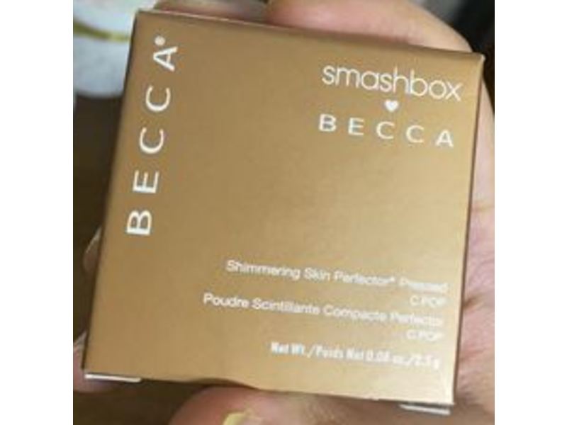 Becca Shimmering Skin Perfector Pressed Highlighter, Champagne Pop, 0.08 oz/2.5 g