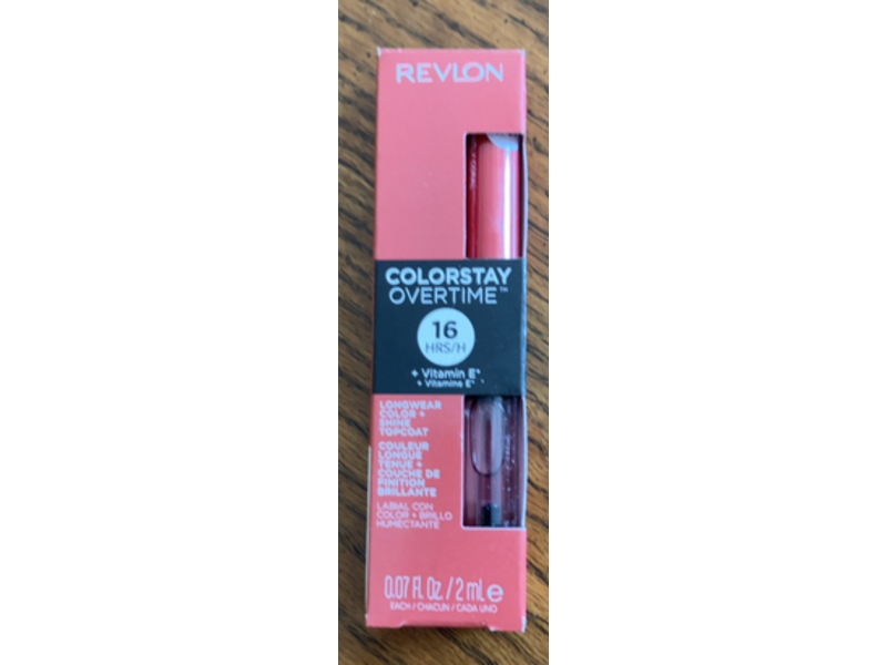 Revlon Colorstay Overtime Color + Shine Topcoat, Constantly Coral, 0.07 fl oz/2 mL