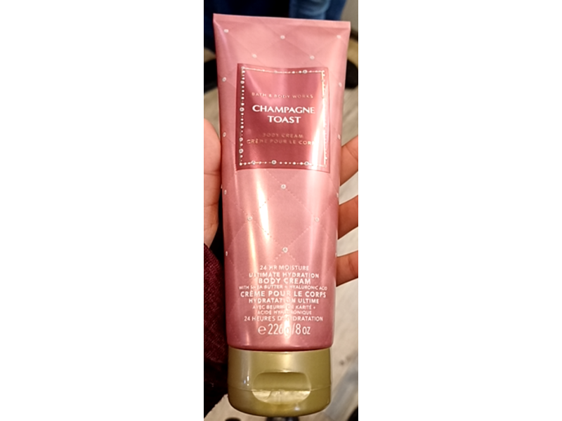 Bath & Body Works Champagne Toast Ultimate Hydration Body Cream, Shea Butter & Hyaluronic Acid, 8 oz/226 g