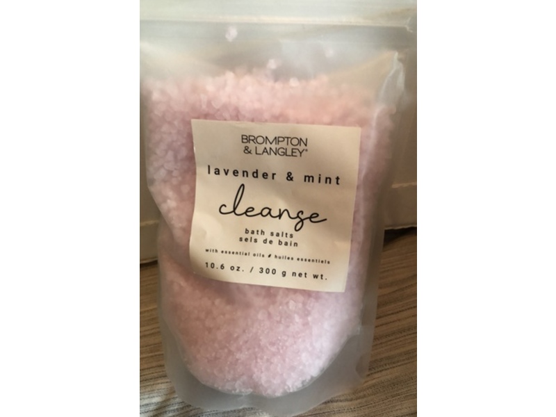 Brompton & Langley Cleanse Bath Salts, Lavender & Mint, 10.6 oz/300 g