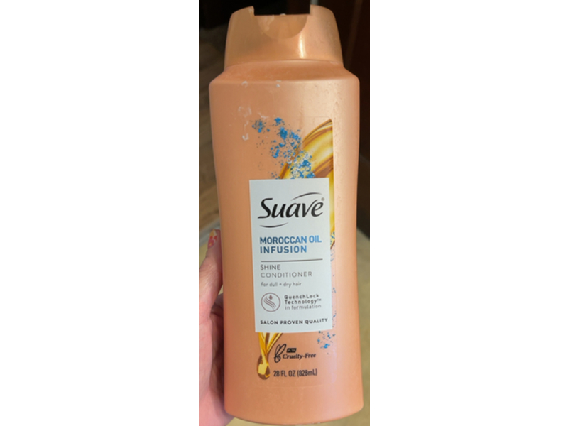 Suave Shine Conditioner, Moroccan Infusion, 28 fl oz/828 mL, Pack Of 4