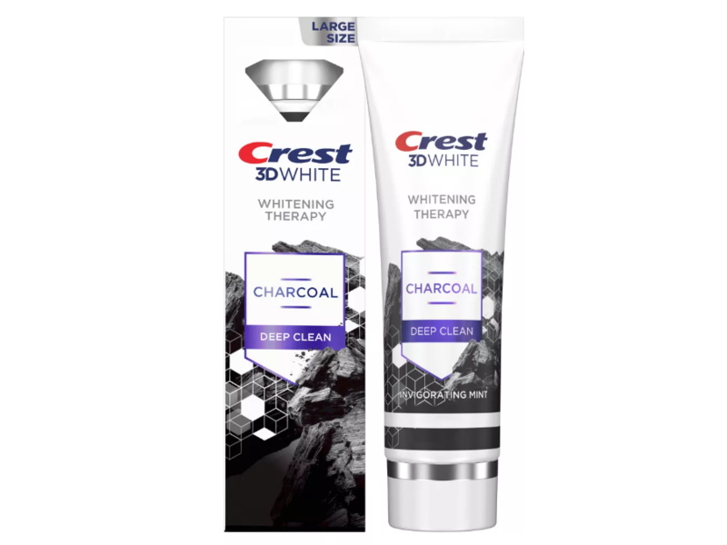 Crest 3D White Charcoal Toothpaste, Invigorating Mint, 4.6 oz/130 g