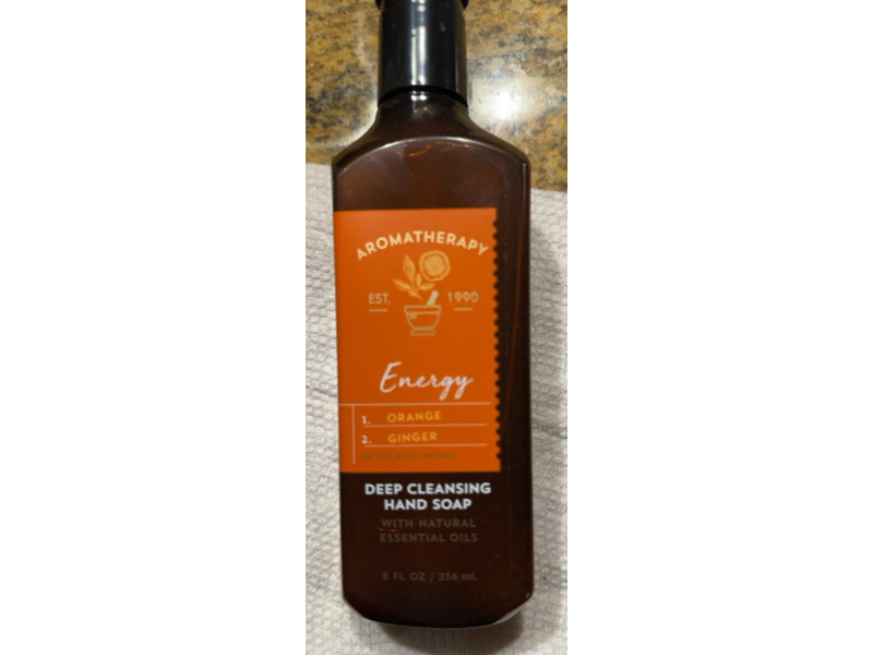 Bath & Body Works Aromatherapy Deep Cleansing Hand Soap, Orange & Ginger, 8 fl oz/236 mL