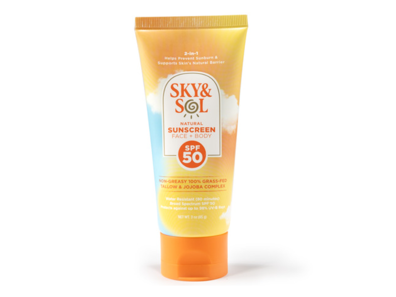 Sky & Sol 2-In-1 Sports Natural Sunscreen, SPF 50, 3 oz/85 g