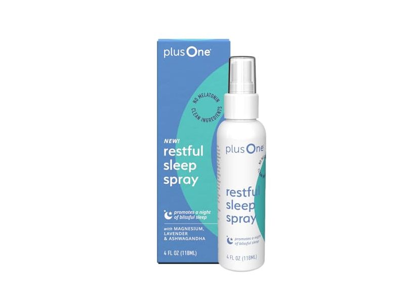 plusOne Restful Magnesium Sleep Spray, Magnesium, Lavender & Ashwagandha, 4 fl oz/118 mL
