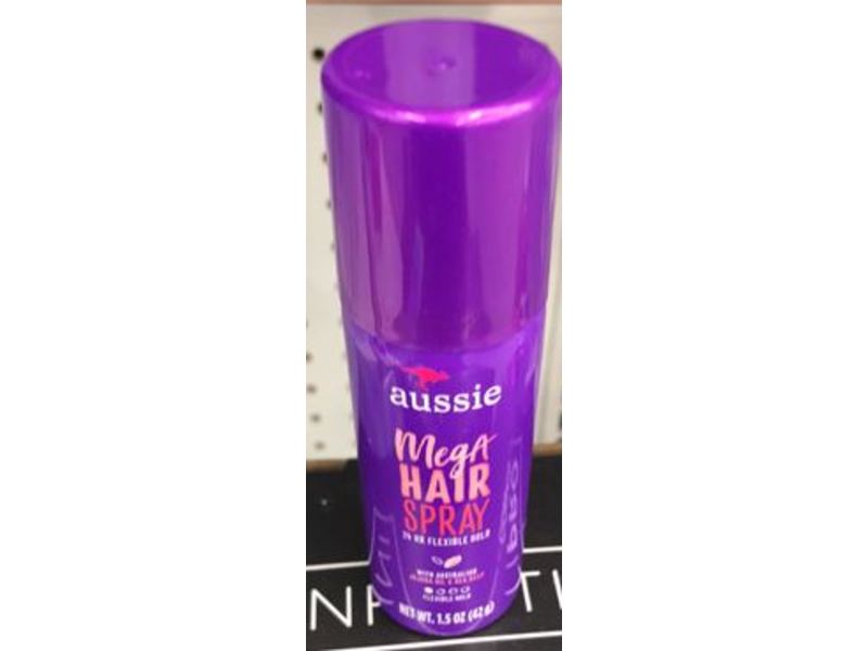 Aussie Mega Hairspray, 24 Hr Flexible Hold, 1.5 oz/42 g