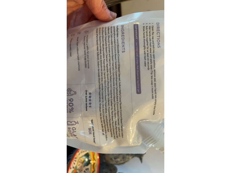 Puracy Organic Hand Soap Wash Refills for Soft Skin (Lavender & Vanilla, 48 Ounce)