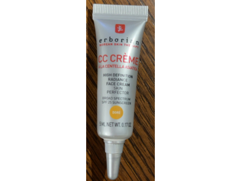 Erborian CC Creme High Definition Radiance Skin Perfector Face Cream, SPF 25 Dore, 0.17 oz/5 mL