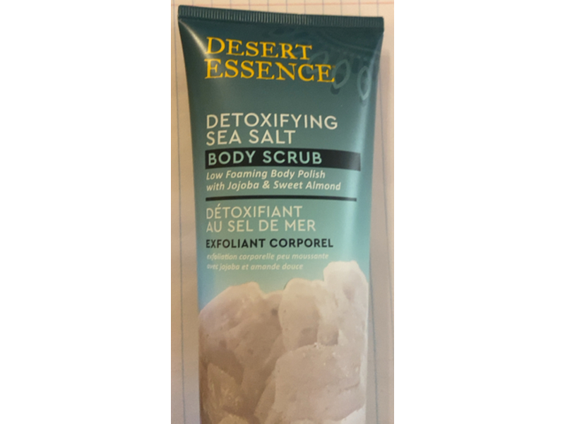 Desert Essence Body Scrub, Detoxifying Sea Salt, 6.7 fl oz/198 ML