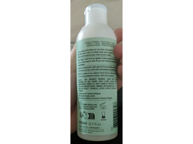 Avril Face Tonic, Organic Witch Hazel Floral Water, 6.7 fl oz/200 mL