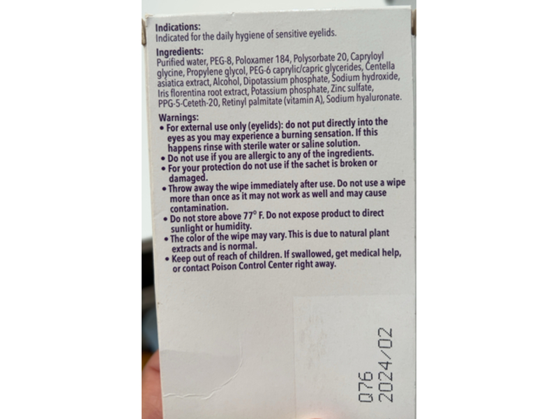 Similasan Ivizia Micellar Eyelid Cleansing Wipes, 20 Count