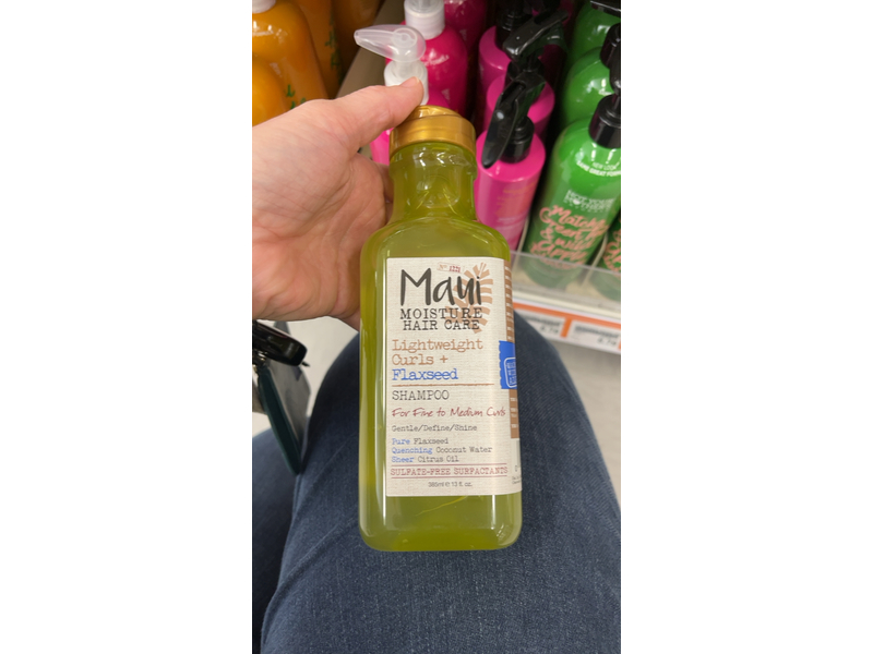 Maui Moisture Hair Care Lightweight Curls + Flaxseed Shampoo, 13 fl oz/385 mL