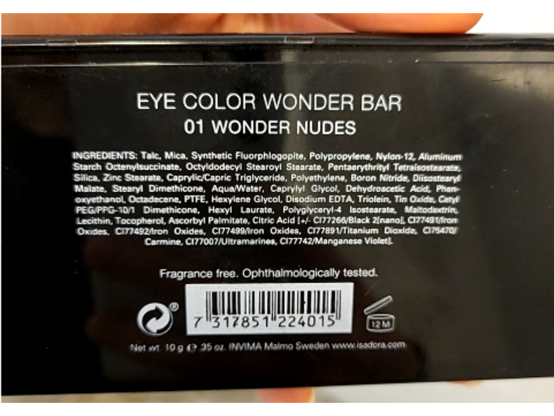 Isadora Eye Color Wonder Bar, 01 Wonder Nudes, 35 oz/10 g