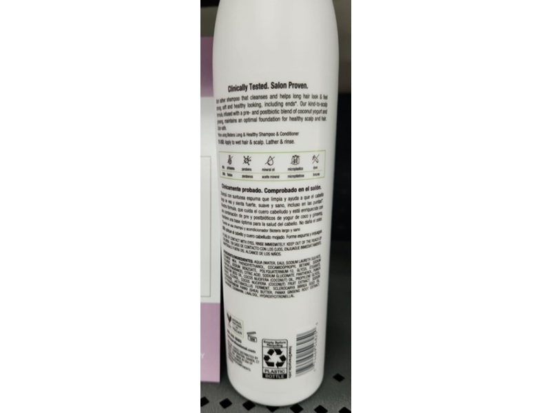 Zotos Professional Biotera Long & Healthy Shampoo, Pre & Post Biotics + Pomegranate Oil, 15.2 fl oz/450 mL