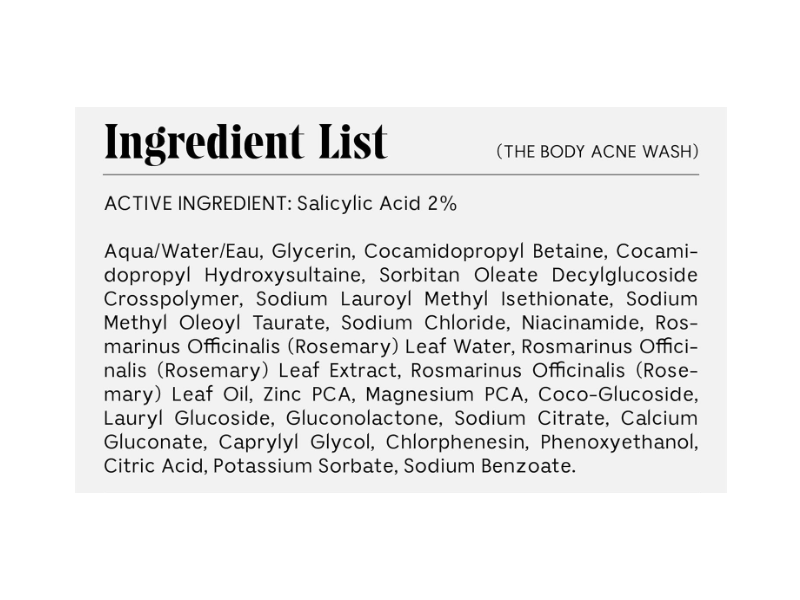 Necessaire The Body Acne Wash, Salicylic Acid 2%, 8.4 fl oz/250 mL