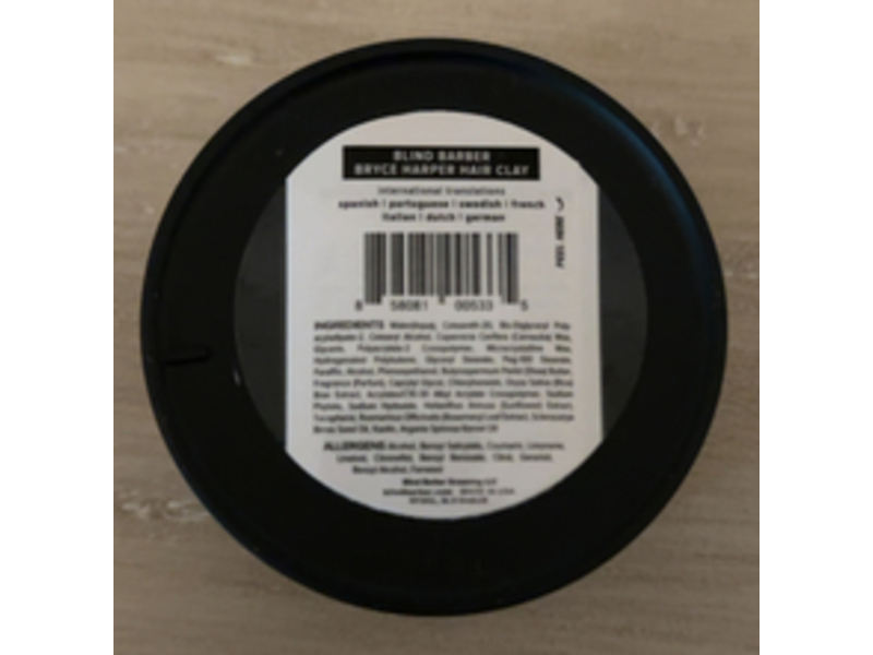 Blind Barber Bryce Harper Hair Clay, 2.5 oz/70 g